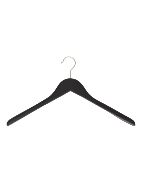 Cintre noir pour vestes, largeur épaules 3cm, bois de lotus, 44 cm, cr