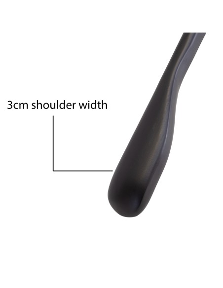 Cintre noir pour vestes, largeur épaules 3cm, bois de lotus, 44 cm, cr