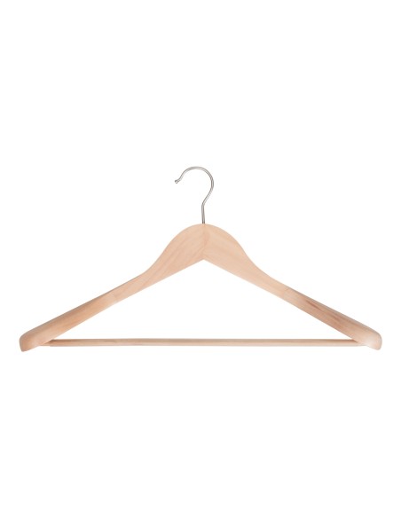 Cintre en bois, bois de lotus, 44 cm, crochet mat