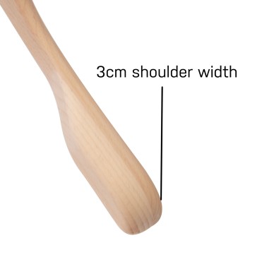 Cintre droit en hêtre, 44 cm, crochet noir 2