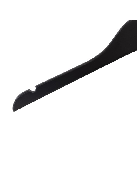 Cintre noir avec encoches, 41 cm, bois de lotus, crochet mat