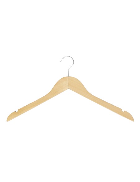 Cintre en bois avec encoches et antiglisse, 44 cm, bois de lotus, croc