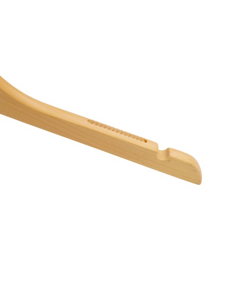 Cintre en bois avec encoches et antiglisse, 44 cm, bois de lotus, croc