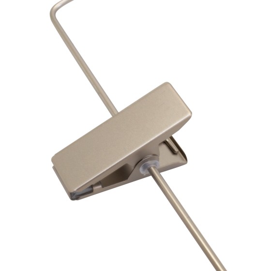 Cintre blanc à pinces, avec encoches, 44 cm, bois de lotus, crochet ma