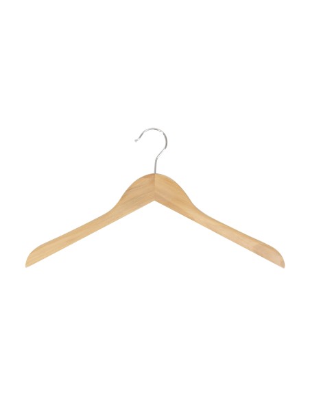 Cintre droit, bois de lotus, 41 cm, crochet brillant