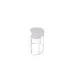 Table d'appoint 50x34xh42 cm en métal blanc