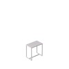 Table d'appoint 50x30xh50 cm, en métal blanc