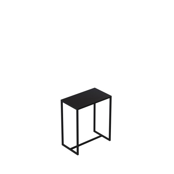 Table d'appoint 60x35xh70 cm, en métal noir