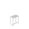 Table d'appoint 60x35xh70 cm, en métal blanc