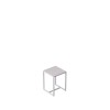 Table d'appoint 36x36xh48 cm, en métal blanc