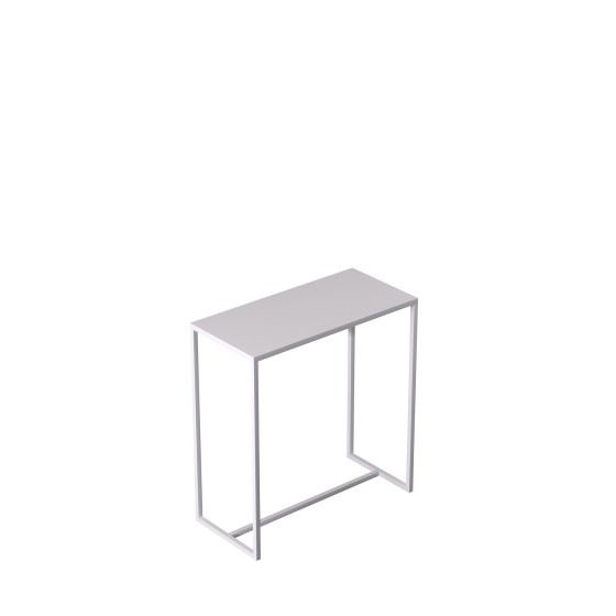 Table d'appoint 80x38xh85 cm, en métal blanc