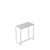 Table d'appoint 80x38xh85 cm, en métal blanc