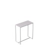 Table d'appoint 80x38xh90 cm, en métal blanc