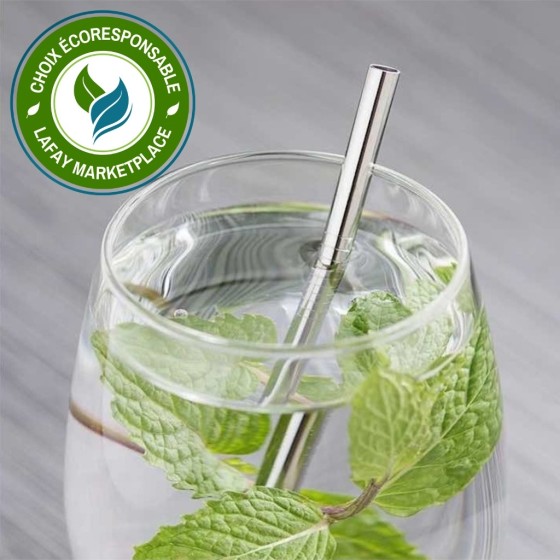 paille courte en inox