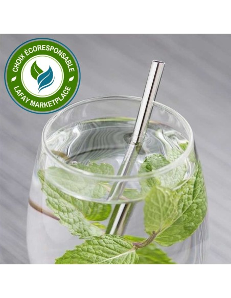 paille courte en inox