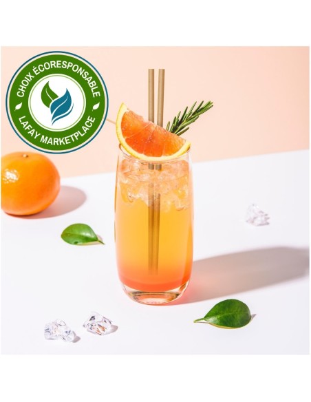 La paille bagasse en canne à sucre qui ne ramollit pas