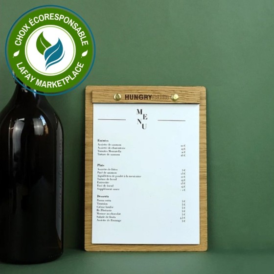 Porte Menu bois semi vissé