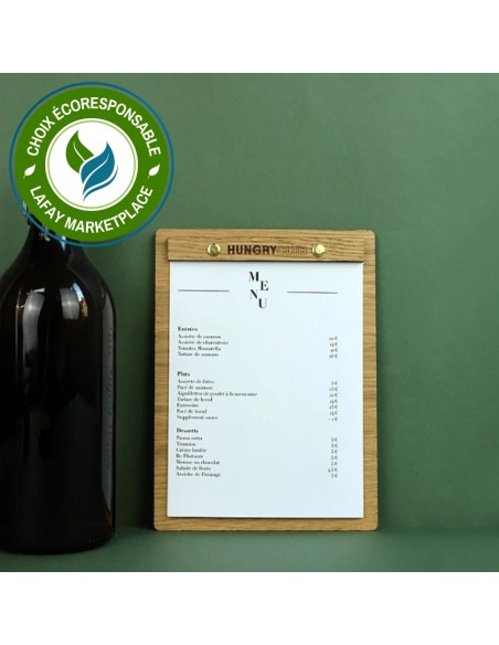 Porte Menu bois semi vissé