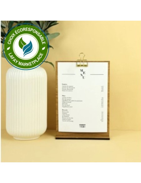 Porte menu de table Bois A5