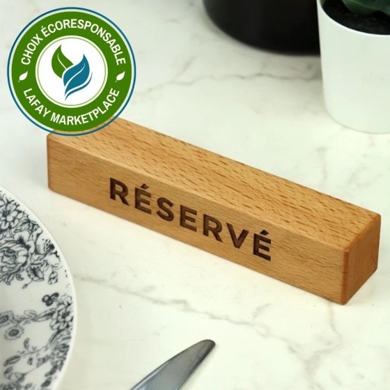 Support "table réservée" bois