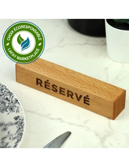 Support "table réservée" bois