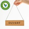 Panneau d'affichage "Ouvert/Fermé" en bois