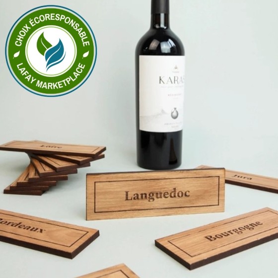 pack de 14 plaquettes en bois dédiée à nos régions viticoles