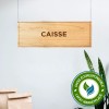 Panneau d'affichage "Caisse" en bois