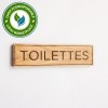 Plaque en bois Toilettes