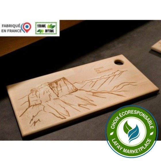 Planche à découper en hêtre massif fabriquée dans les Alpes françaises