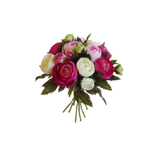 bouquet de renoncules rose ou or