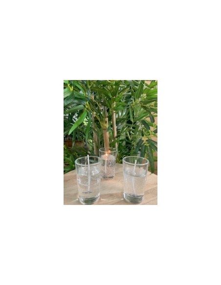 véritable bougie en cire transparente