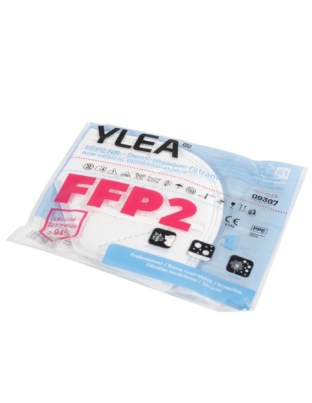 Masques FFP2 YLEA | Filtration Optimale EN149 – Pack de 20