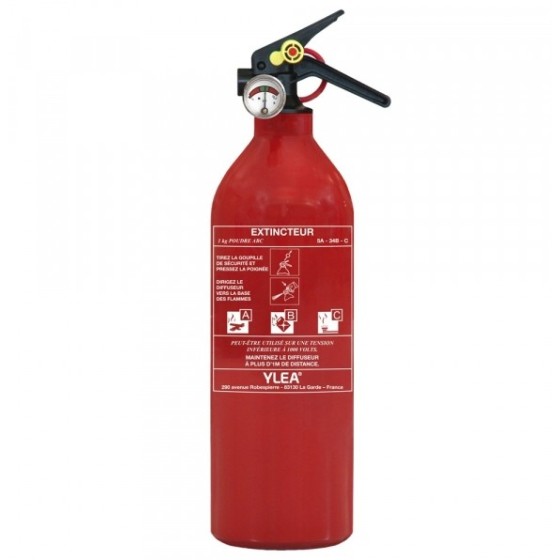 Extincteur Poudre ABC 1 kg | Compact Voiture & Bateau – NF EN3