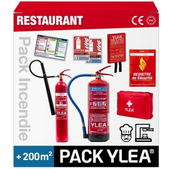Kit Extincteurs Restaurant 200m² | Sécurité Incendie PRO ERP