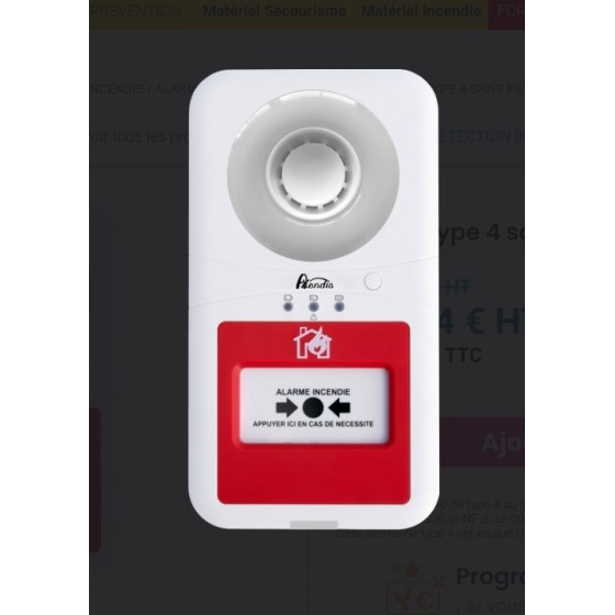 Alarme Type 4 avec Flash | Normes NF & SSI Cat. D/E – ERP