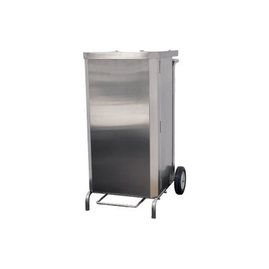 PORTE-SACS MOBILE CARENE INOX A OUVERTURE FRONTALE