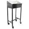 PUPITRE INOX 304, SUR PIETEMENT AVEC ROULETTES