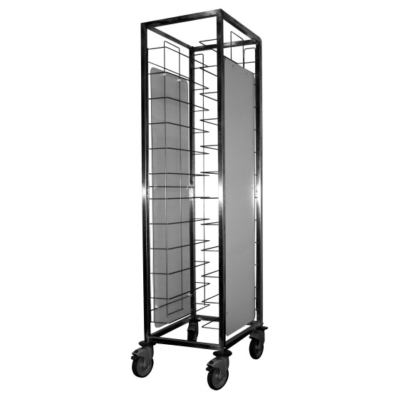 CHARIOT DE DEBARRASSAGE INOX 1X12 NIVEAUX,