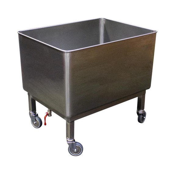 CUVE ROULANTE INOX 304, ROBINET DE VIDANGE