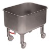 CUVE ROULANTE INOX 304, 80L, ROBINET DE VIDANGE