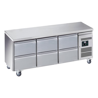 DESSERTE REFRIGEREE INOX CENTRALE -2/+8°C