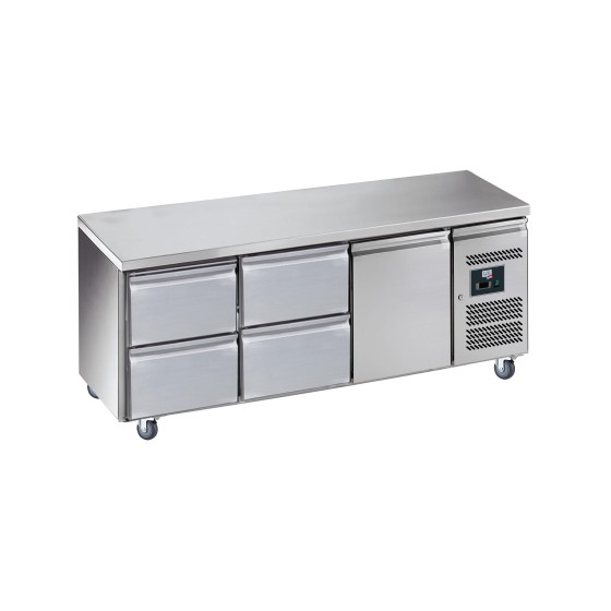 DESSERTE REFRIGEREE INOX CENTRALE -2/+8°C