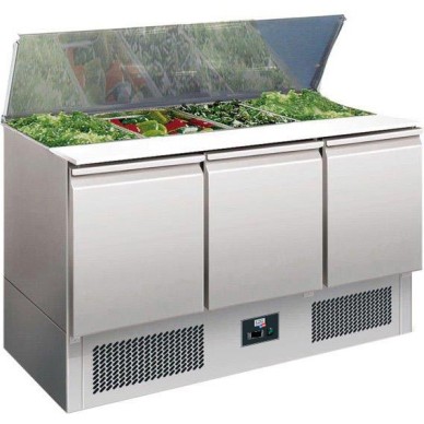 SALADETTE REFRIGEREE INOX COUVERCLE TELESCOPIQUE