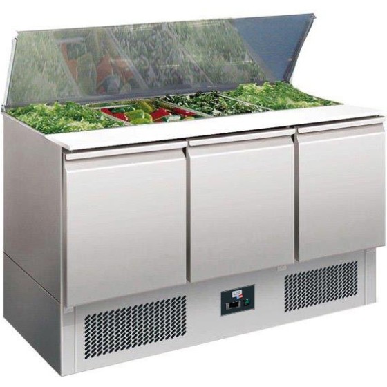 SALADETTE REFRIGEREE INOX COUVERCLE TELESCOPIQUE