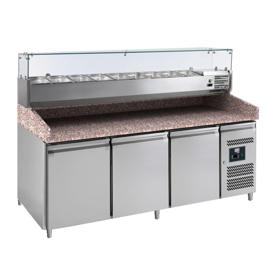 MEUBLE PIZZAS, 3 P. 600X400 MM, +2/+8°C,