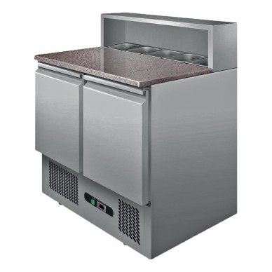 TABLE A PIZZA DESSUS GRANIT, +2/+8°C, GAZ R600A