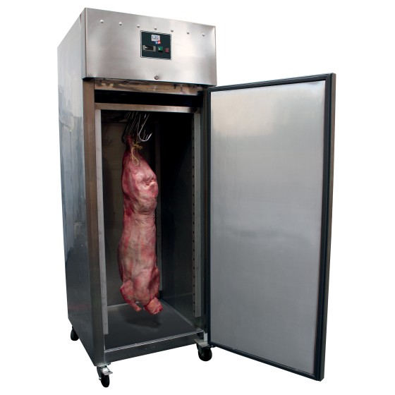 ARMOIRE REFRIGEREE INOX ROULANTE, 2 PORTES -2/+8°C