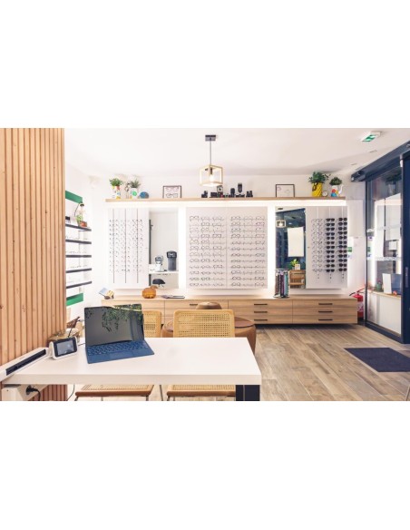 panneau mural de présentation de lunettes