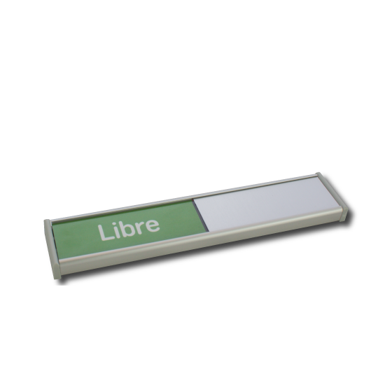 OccupPlaque, petit modèle, chants gris, "Libre"